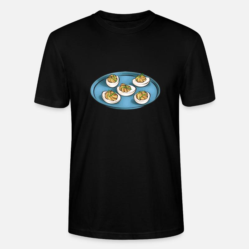 Gefüllte Eier Deviled Eggs - Stanley/Stella Unisex Bio-T-Shirt CRAFTER - Schwarz