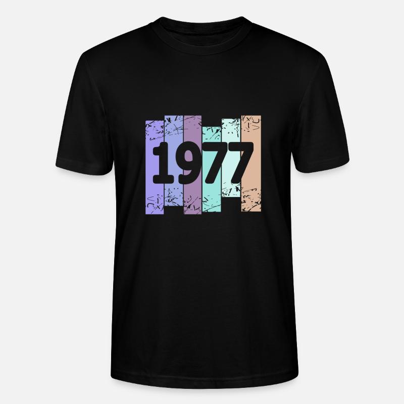 Oldtimer 1977 - Stanley/Stella Unisex Bio-T-Shirt CRAFTER - Schwarz