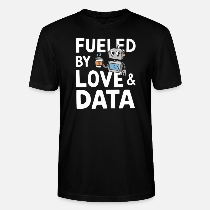 Fueled by Love & Data Robot Design - Stanley/Stella Unisex Bio-T-Shirt CRAFTER - Schwarz
