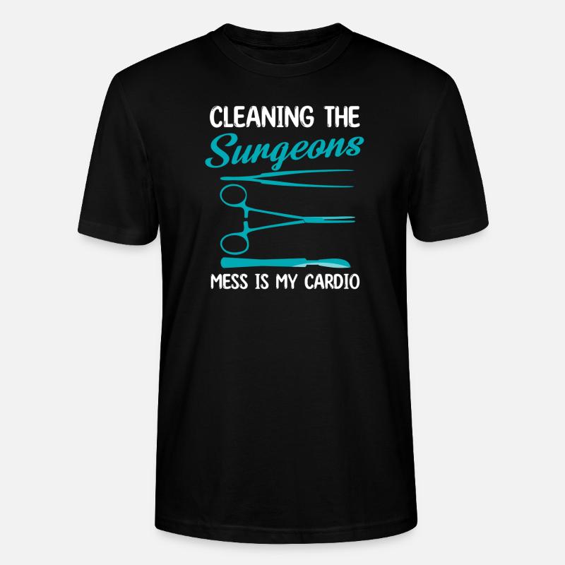 Funny Surgeon Cleaning Design - Stanley/Stella Unisex Bio-T-Shirt CRAFTER - Schwarz