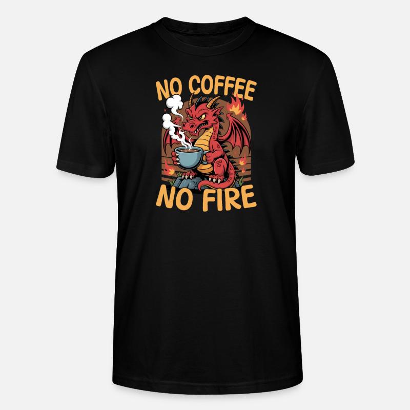 Dragon Coffee Créatures mythiques - T-shirt bio CRAFTER Stanley Stella Unisexe - noir