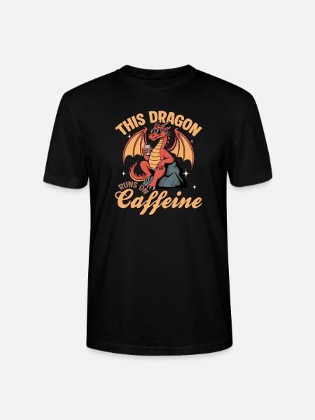Dragon Coffee Mythical Creatures - Stanley/Stella CRAFTER Unisex Organic T-Shirt - black