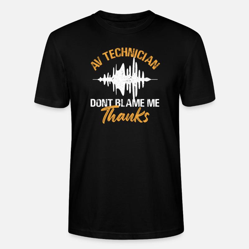 AV Technician Sound Wave Design - Stanley/Stella Unisex Bio-T-Shirt CRAFTER - Schwarz
