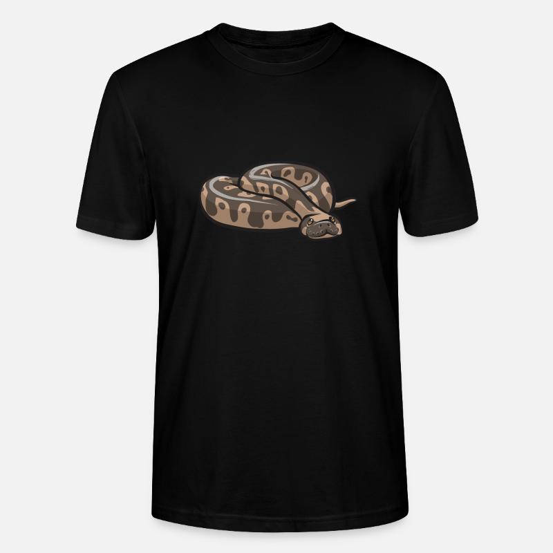 Ball Python Schlange Königspython - Stanley/Stella Unisex Bio-T-Shirt CRAFTER - Schwarz