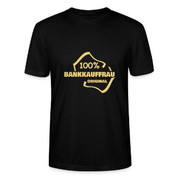 Bank clerk - Stanley/Stella CRAFTER Unisex Organic T-Shirt - black - Front - Alina (178cm) & Michal (187cm)