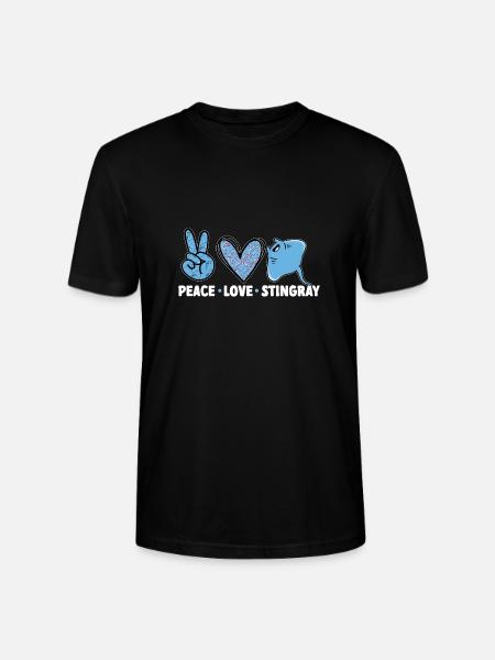 Stachelrochen Mantarochen Ozean Rochen - Stanley/Stella Unisex Bio-T-Shirt CRAFTER - Schwarz