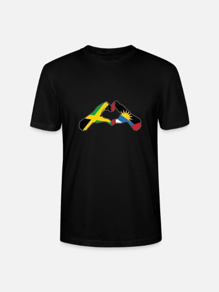 Antigua and Barbuda flag - Stanley/Stella CRAFTER Unisex Organic T-Shirt - black