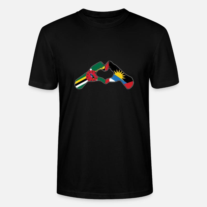 Drapeau d’Antigua-et-Barbuda - T-shirt bio CRAFTER Stanley Stella Unisexe - noir