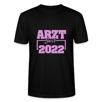 202 - Stanley/Stella CRAFTER Unisex Organic T-Shirt - black - Front - Alina (178cm) & Michal (187cm)