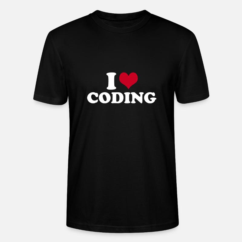 I Love Coding - Stanley/Stella CRAFTER Unisex Organic T-Shirt - black