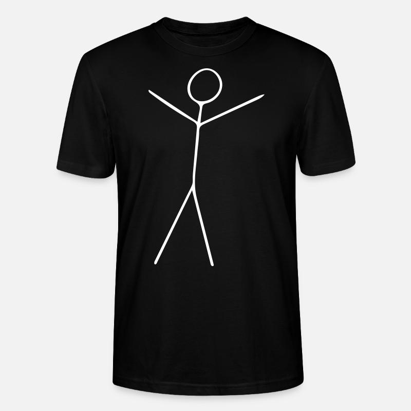 Strichmaennchen - Stanley/Stella Unisex Bio-T-Shirt CRAFTER - Schwarz