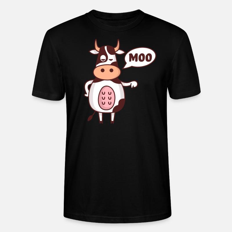Kuh der Missbilligung - Stanley/Stella Unisex Bio-T-Shirt CRAFTER - Schwarz