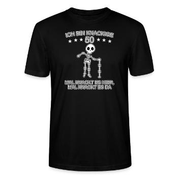 Ich bin knackige 50 - Stanley/Stella Unisex Bio-T-Shirt CRAFTER - Schwarz - Vorne - Alina (178cm) & Michal (187cm)