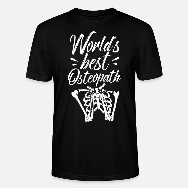 Weltbester Osteopath Osteopathie Osteopathin Beruf - Stanley/Stella Unisex Bio-T-Shirt CRAFTER - Schwarz