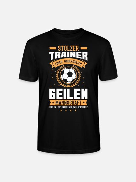 Fußballtrainer Trainer Geschenk - Stanley/Stella Unisex Bio-T-Shirt CRAFTER - Schwarz