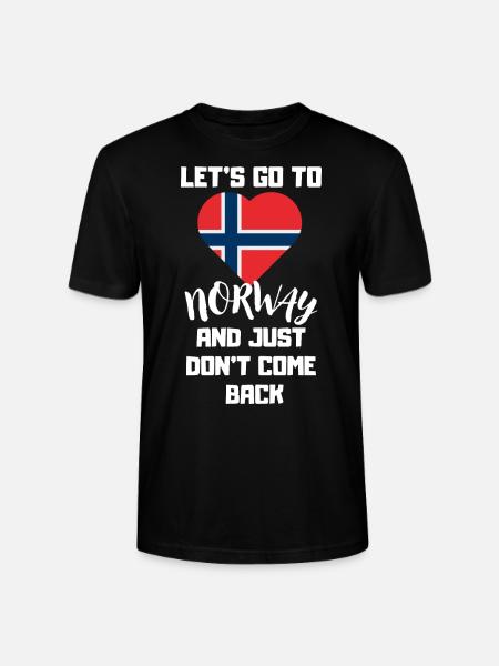 Norsk hjerte Norsk flag Sjovt Norge - Stanley Stella CRAFTER unisex økologisk-T-shirt - sort