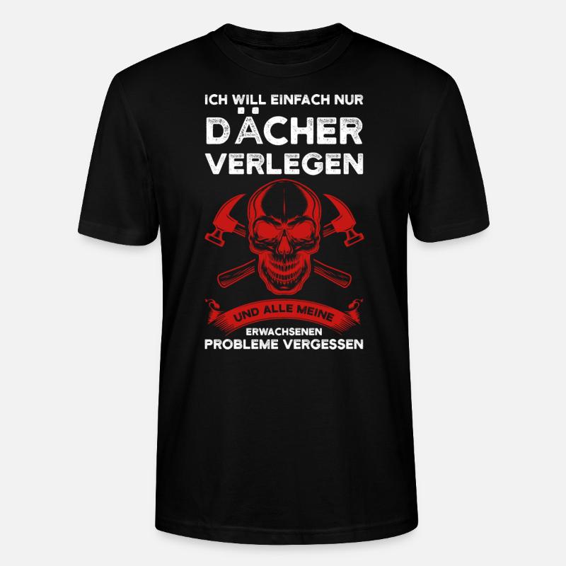 Dachdecker Beruf Dachdeckermeister Geschenk - Stanley/Stella Unisex Bio-T-Shirt CRAFTER - Schwarz
