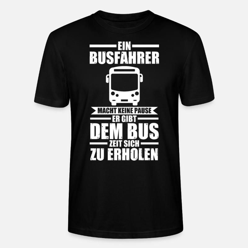 Bus Busfahrer - Stanley/Stella Unisex Bio-T-Shirt CRAFTER - Schwarz