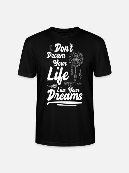 Traumfänger Träumer Tattoo Liebe - Stanley/Stella Unisex Bio-T-Shirt CRAFTER - Schwarz