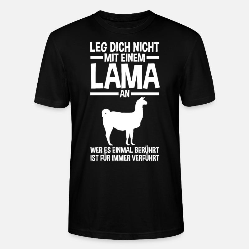 Lama - Stanley/Stella Unisex Bio-T-Shirt CRAFTER - Schwarz