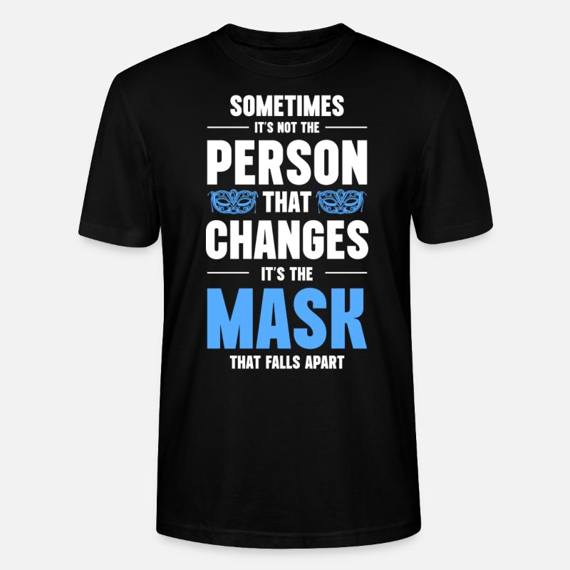 Maske Kostüm Parade Maskiert - Stanley/Stella Unisex Bio-T-Shirt CRAFTER - Schwarz