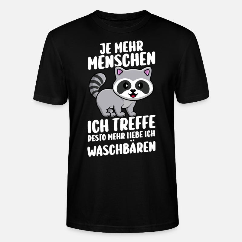 Waschbär - Stanley/Stella Unisex Bio-T-Shirt CRAFTER - Schwarz