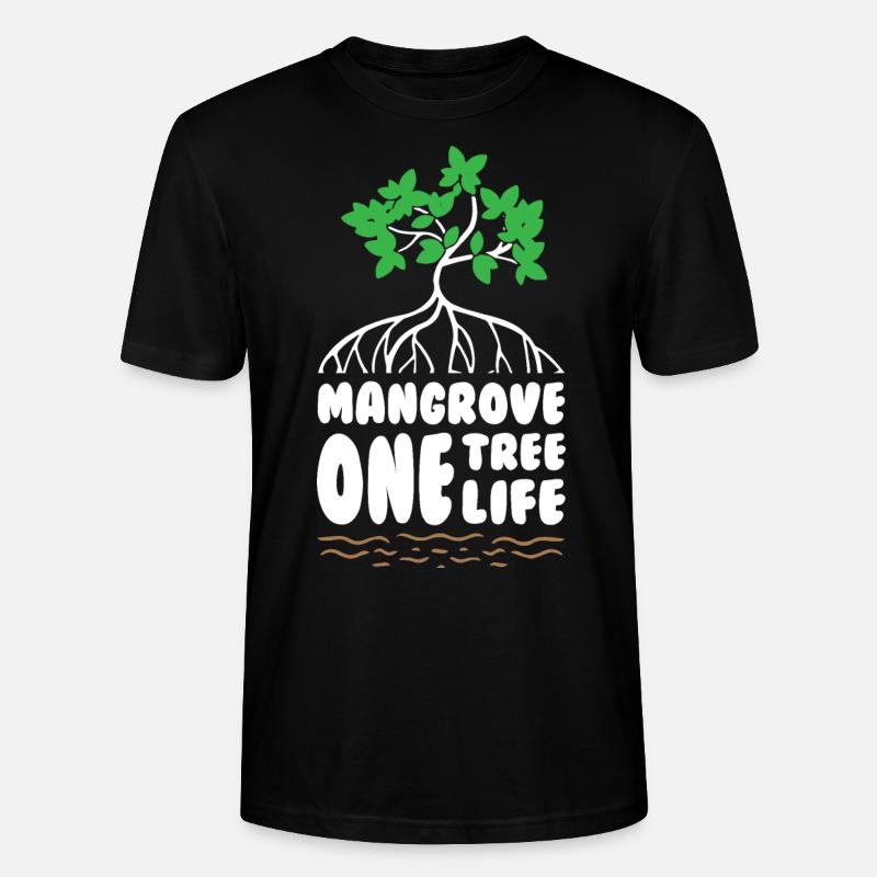 Mangrove One Tree One Life - Stanley/Stella Unisex Bio-T-Shirt CRAFTER - Schwarz