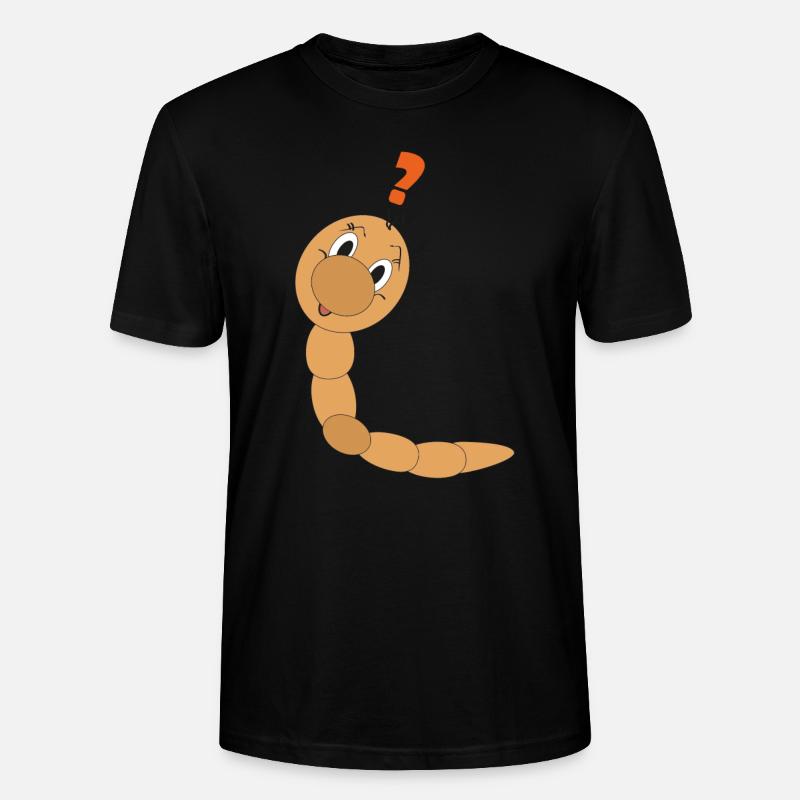 würmchen mit fragezeichen - Stanley/Stella Unisex Bio-T-Shirt CRAFTER - Schwarz