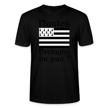 Nantes Bretagne ? - T-shirt bio CRAFTER Stanley Stella Unisexe - noir - Devant - Alina (178cm) & Michal (187cm)