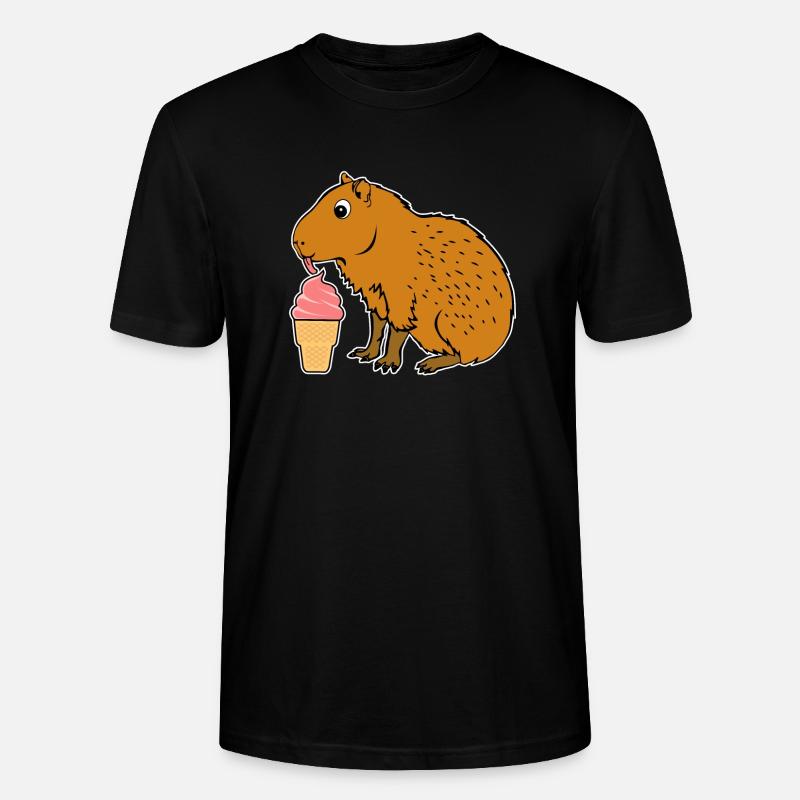 Crème glacée Capybara - T-shirt bio CRAFTER Stanley Stella Unisexe - noir