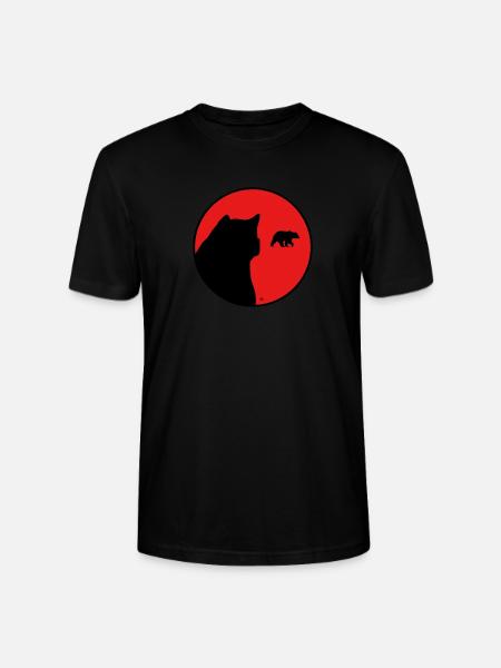 Akita, karhu ja nouseva aurinko. - Stanley/Stella CRAFTER unisex luomu-t-paita - musta