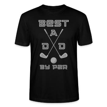 Best DAD by by - Stanley/Stella CRAFTER Unisex Organic T-Shirt - black - Front - Alina (178cm) & Michal (187cm)