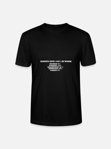 Always 100% at work - Stanley/Stella Unisex Bio-T-Shirt CRAFTER - Schwarz