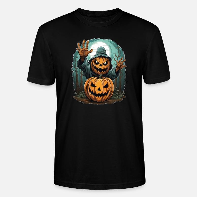 Halloween Emerging Hands Spooky Pumpkin - Stanley/Stella Unisex Bio-T-Shirt CRAFTER - Schwarz