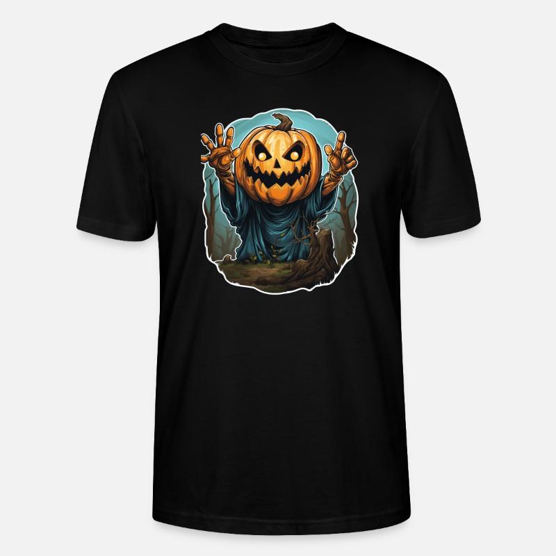 Halloween Emerging Hands Spooky Pumpkin - Stanley/Stella Unisex Bio-T-Shirt CRAFTER - Schwarz