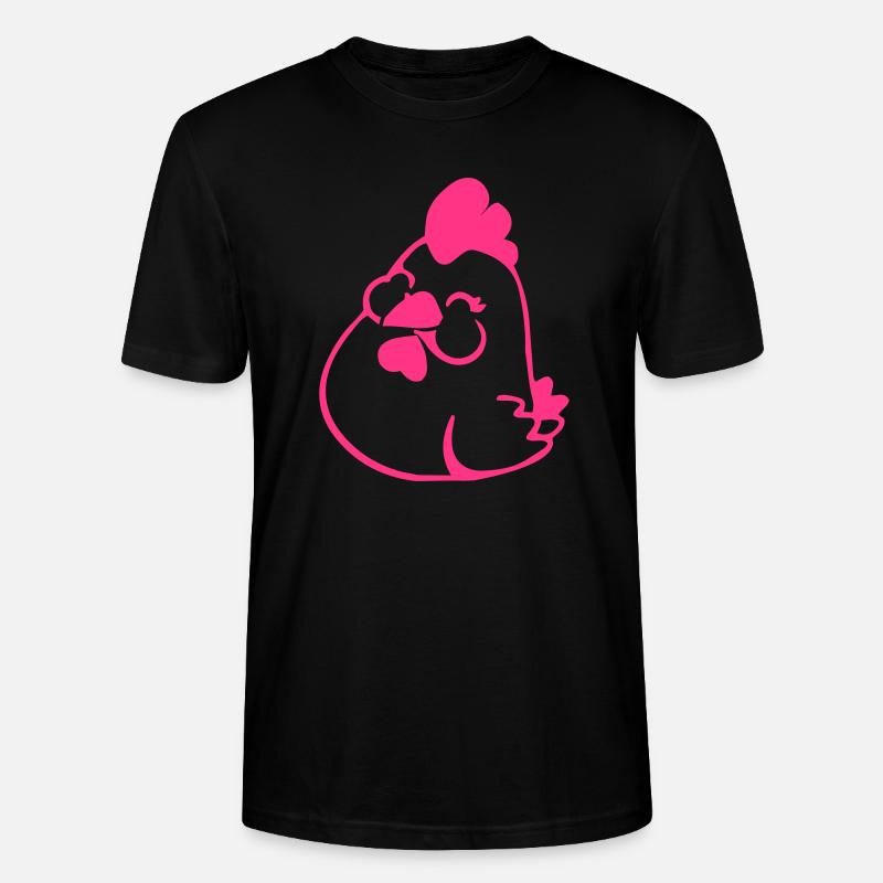 Hen Comic - Stanley/Stella Unisex Bio-T-Shirt CRAFTER - Schwarz