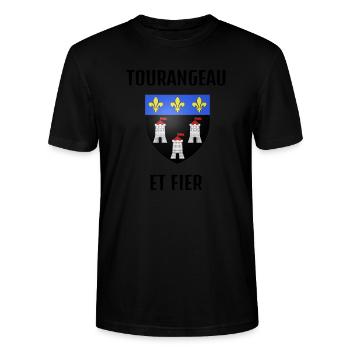 TOURANGEAU ET FIER - T-shirt bio CRAFTER Stanley Stella Unisexe - noir - Devant - Alina (178cm) & Michal (187cm)