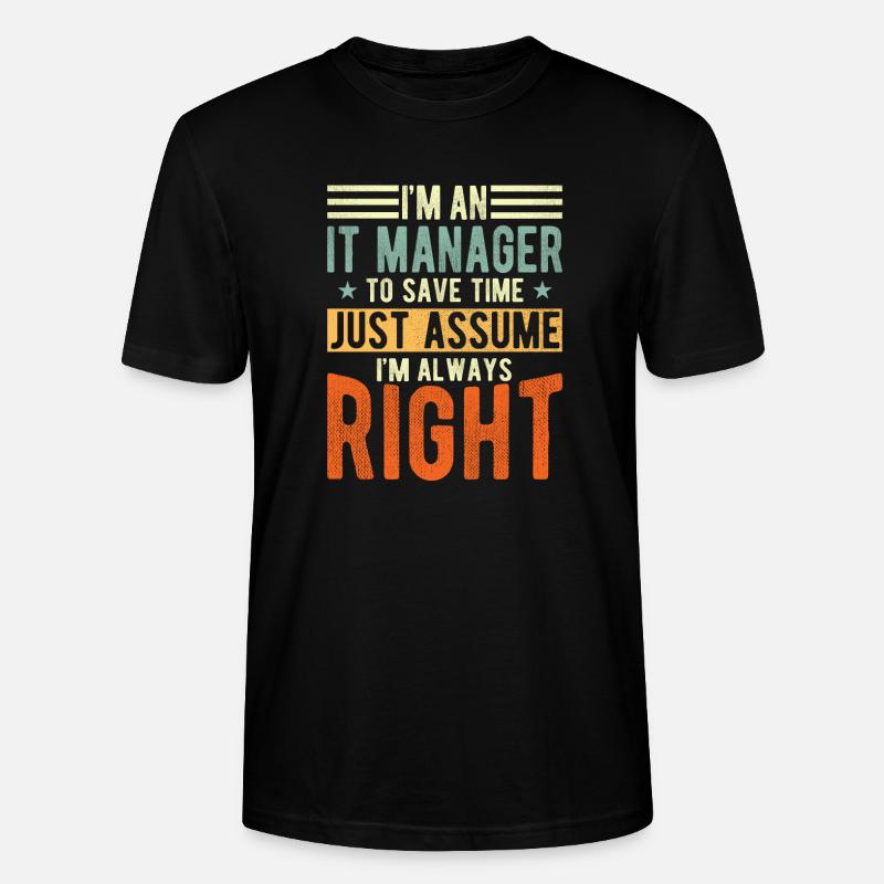 Responsable informatique - T-shirt bio CRAFTER Stanley Stella Unisexe - noir