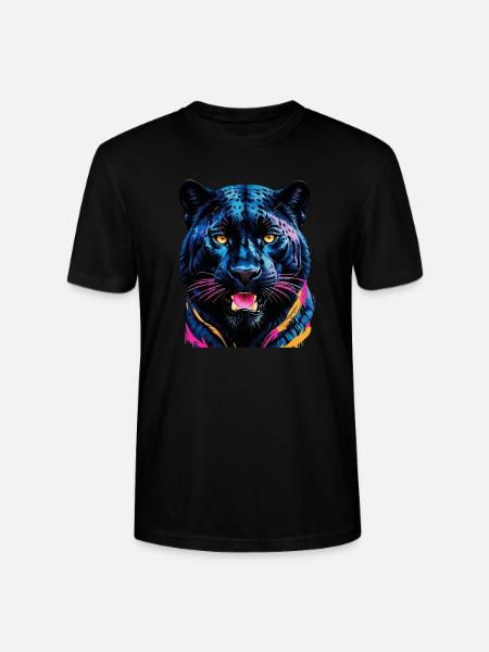 Tiger - Stanley/Stella CRAFTER Unisex Organic T-Shirt - black