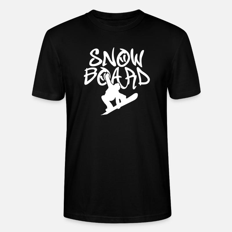 Snowboard Graffiti - Stanley/Stella Unisex Bio-T-Shirt CRAFTER - Schwarz