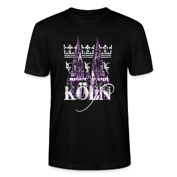 Die drei Heiligkeit Köln - Stanley/Stella Unisex Bio-T-Shirt CRAFTER - Schwarz - Vorne - Alina (178cm) & Michal (187cm)