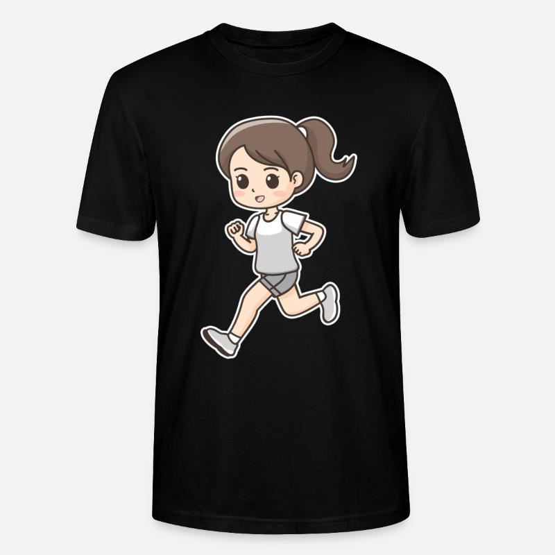 Runner Comic Look - Stanley/Stella CRAFTER Unisex Organic T-Shirt - black
