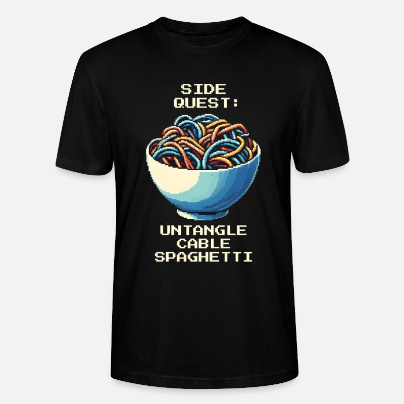 Cable clutter untangled | Cable management - Stanley/Stella CRAFTER Unisex Organic T-Shirt - black