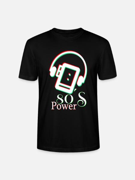 80's Power - Stanley/Stella CRAFTER Unisex Organic T-Shirt - black