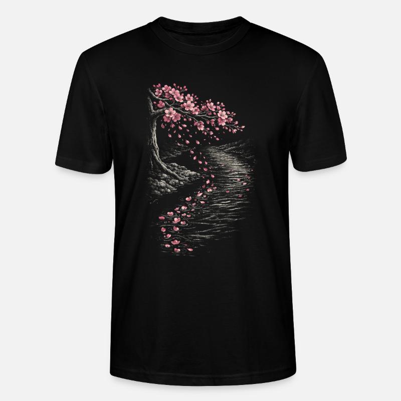 Kirschblüten Sakura Kirschblüte - Stanley/Stella Unisex Bio-T-Shirt CRAFTER - Schwarz