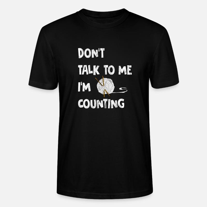 Häckeln - Lustig - Geschenkidee - Stanley/Stella Unisex Bio-T-Shirt CRAFTER - Schwarz