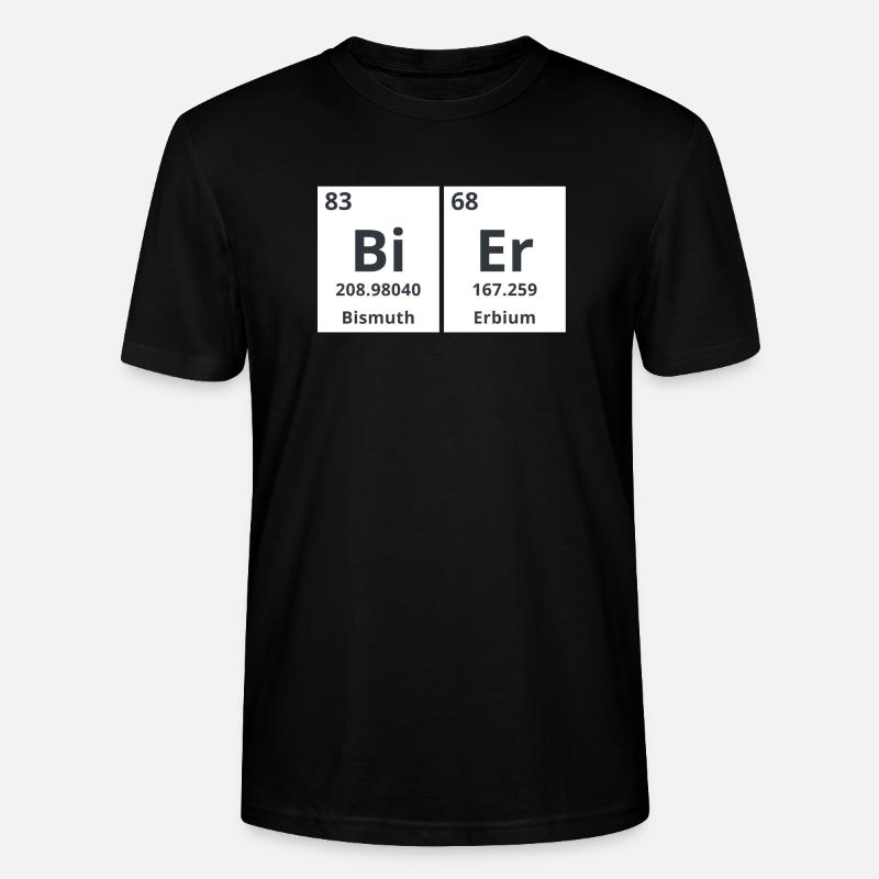 Bier chemische Formel - Stanley/Stella Unisex Bio-T-Shirt CRAFTER - Schwarz