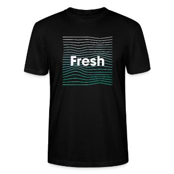 Fresh - Stanley/Stella CRAFTER Unisex Organic T-Shirt - black - Front - Alina (178cm) & Michal (187cm)