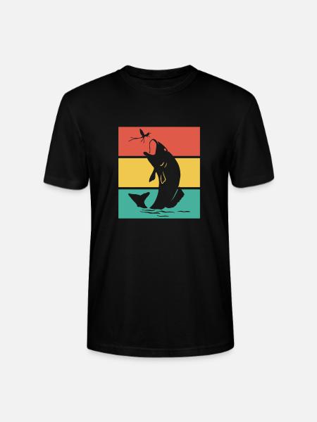 Fisch Fisch bunt - Stanley/Stella Unisex Bio-T-Shirt CRAFTER - Schwarz