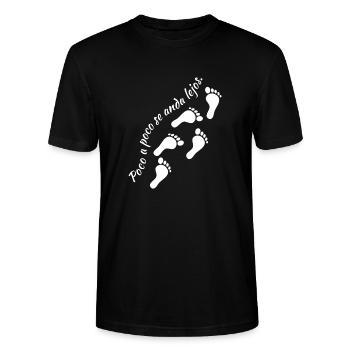 Poco a poco se anda lejos camino vida - Stanley/Stella Unisex Bio-T-Shirt CRAFTER - Schwarz - Vorne - Alina (178cm) & Michal (187cm)